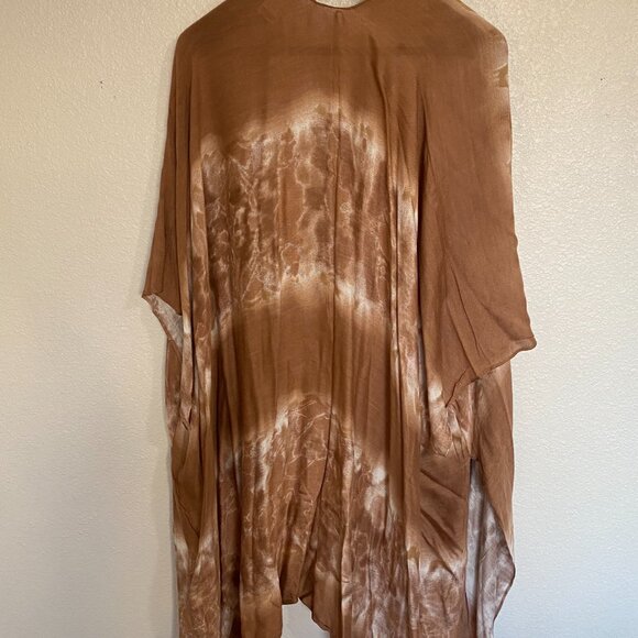 Women's Lace Layering Beach Cover-Up, S/M, Tan - Picture 2 of 2